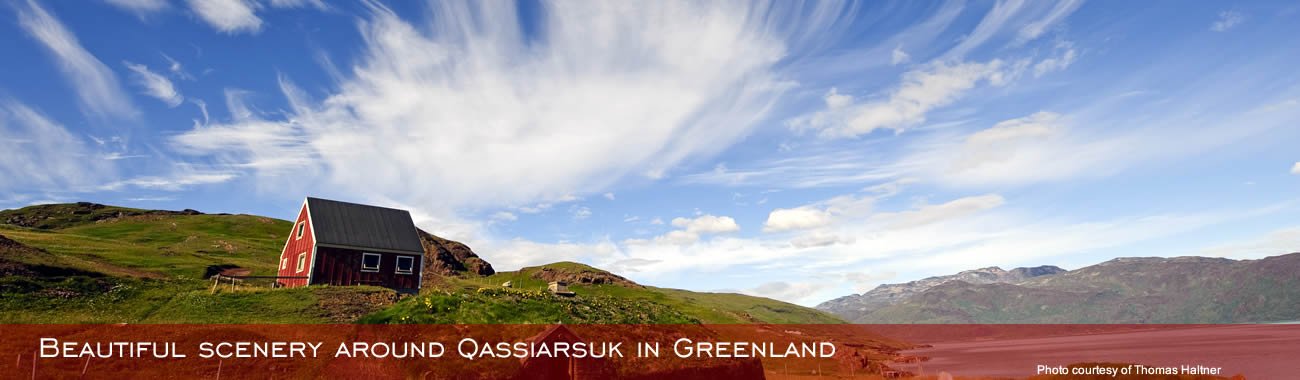 Beautiful scenery around Qassiarsuk in Greenland