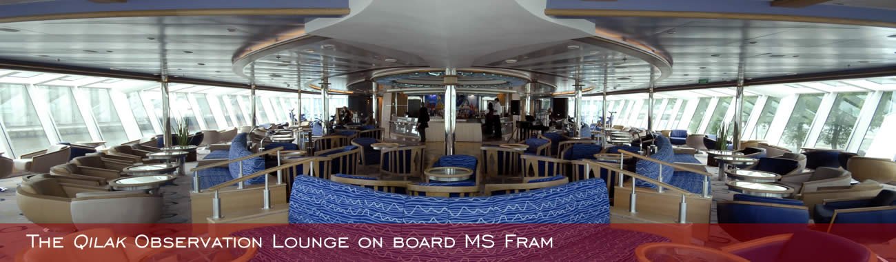 The Qilak Observation Lounge on board MS Fram